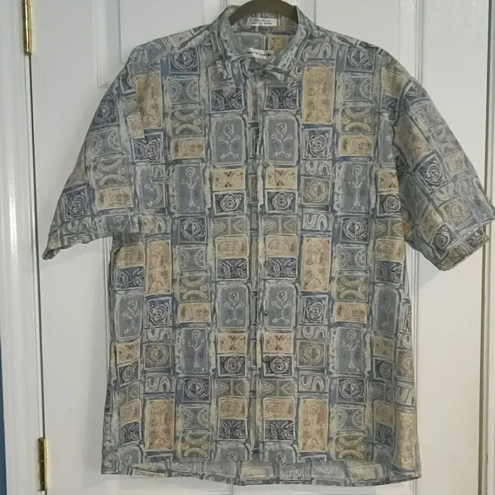 Pierre Cardin  print shirt  Sz L  NWOT